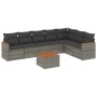 Set de sofás de jardín 8 pzas y cojines ratán sintético gris de , Conjuntos de jardín - Ref: Foro24-3226039, Precio: 449,09 €...