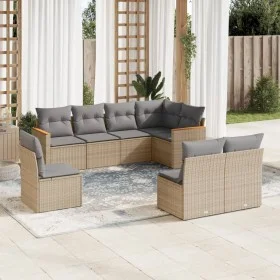 Juego de sofás jardín con cojines beige mezcla 8 pzas ratán PE de , Conjuntos de jardín - Ref: Foro24-3226045, Precio: 481,05...