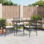Set de muebles jardín 5 pzas con cojines ratán sintético negro en Conjuntos de jardín | Comprar online en Foru.es