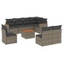 Set de muebles de jardín 9 pzas y cojines ratán sintético gris de , Conjuntos de jardín - Ref: Foro24-3226053, Precio: 487,16...