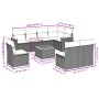 Set de muebles de jardín 9 pzas y cojines ratán sintético gris de , Conjuntos de jardín - Ref: Foro24-3226053, Precio: 487,16...
