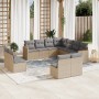 Juego de sofás jardín con cojines beige mezcla 11 pzas ratán PE de , Conjuntos de jardín - Ref: Foro24-3226087, Precio: 619,5...