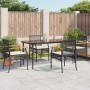 Set de muebles jardín 5 pzas con cojines ratán sintético negro en Conjuntos de jardín | Comprar online en Foru.es