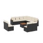 Set de sofás de jardín 12 piezas cojines ratán sintético negro de , Conjuntos de jardín - Ref: Foro24-3226091, Precio: 616,46...