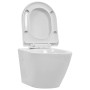 Inodoro de pared sin bordes de cerámica blanco de vidaXL, Baños - Ref: Foro24-145237, Precio: 158,81 €, Descuento: %