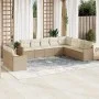 Juego de sofás jardín con cojines beige 10 pzas ratán sintético by , Garden sets - Ref: Foro24-3226114, Price: 679,58 €, Disc...