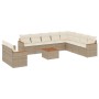 Set de sofás de jardín 11pzas con cojines ratán sintético beige de , Conjuntos de jardín - Ref: Foro24-3226121, Precio: 663,6...