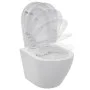 Inodoro de pared sin bordes de cerámica blanco de vidaXL, Baños - Ref: Foro24-145237, Precio: 177,92 €, Descuento: %