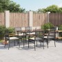 Set de comedor de jardín 7 pzas y cojines ratán sintético negro en Conjuntos de jardín | Comprar online en Foru.es