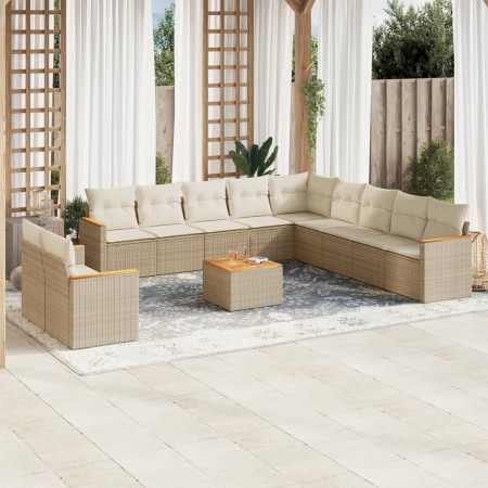 Set de sofás de jardín 12 pzas y cojines ratán sintético marrón de , Conjuntos de jardín - Ref: Foro24-3226135, Precio: 720,8...