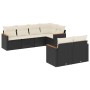 Set de comedor de jardín 7 pzas y cojines ratán sintético negro de , Conjuntos de jardín - Ref: Foro24-3226140, Precio: 428,8...