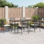 Set de comedor de jardín 7 pzas y cojines ratán sintético negro en Conjuntos de jardín | Comprar online en Foru.es