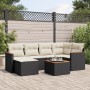 Set de comedor de jardín 7 pzas y cojines ratán sintético negro de , Conjuntos de jardín - Ref: Foro24-3226182, Precio: 375,7...