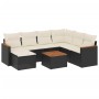 Set de sofás de jardín 8 piezas y cojines ratán sintético negro de , Conjuntos de jardín - Ref: Foro24-3226210, Precio: 413,7...