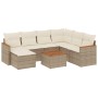 Juego de sofás de jardín con cojines beige 8 pzas ratán PE de , Conjuntos de jardín - Ref: Foro24-3226212, Precio: 465,03 €, ...