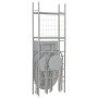 Juego de comedor plegable con estante 3 pzas MDF y acero gris de vidaXL, muebles para cocinas y comedores - Ref: Foro24-28440...