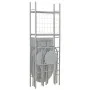Juego de comedor plegable con estante 3 pzas MDF y acero gris de vidaXL, muebles para cocinas y comedores - Ref: Foro24-28440...