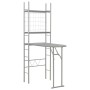 Juego de comedor plegable con estante 3 pzas MDF y acero gris de vidaXL, muebles para cocinas y comedores - Ref: Foro24-28440...
