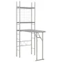 Juego de comedor plegable con estante 3 pzas MDF y acero gris de vidaXL, muebles para cocinas y comedores - Ref: Foro24-28440...
