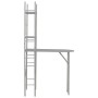 Juego de comedor plegable con estante 3 pzas MDF y acero gris de vidaXL, muebles para cocinas y comedores - Ref: Foro24-28440...
