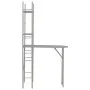 Juego de comedor plegable con estante 3 pzas MDF y acero gris de vidaXL, muebles para cocinas y comedores - Ref: Foro24-28440...
