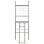 Juego de comedor plegable con estante 3 pzas MDF y acero gris de vidaXL, muebles para cocinas y comedores - Ref: Foro24-28440...