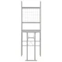 Juego de comedor plegable con estante 3 pzas MDF y acero gris de vidaXL, muebles para cocinas y comedores - Ref: Foro24-28440...
