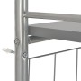 Juego de comedor plegable con estante 3 pzas MDF y acero gris de vidaXL, muebles para cocinas y comedores - Ref: Foro24-28440...