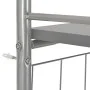 Juego de comedor plegable con estante 3 pzas MDF y acero gris de vidaXL, muebles para cocinas y comedores - Ref: Foro24-28440...