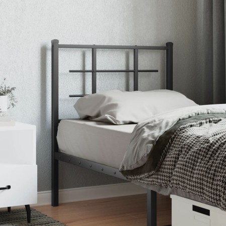 Cabecero de metal negro 75 cm de , Cabeceros y pies de cama - Ref: Foro24-355587, Precio: 24,43 €, Descuento: %