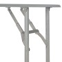 Juego de comedor plegable con estante 3 pzas MDF y acero gris de vidaXL, muebles para cocinas y comedores - Ref: Foro24-28440...