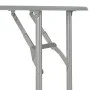 Juego de comedor plegable con estante 3 pzas MDF y acero gris de vidaXL, muebles para cocinas y comedores - Ref: Foro24-28440...