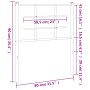 Cabecero de metal negro 75 cm de , Cabeceros y pies de cama - Ref: Foro24-355587, Precio: 24,43 €, Descuento: %