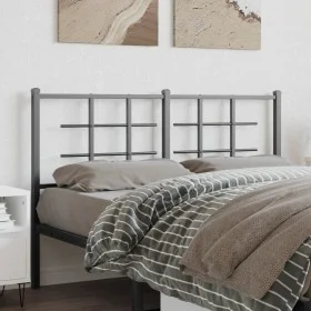 Black metal headboard 135 cm by , Headboards and footboards - Ref: Foro24-355593, Price: 36,09 €, Discount: %