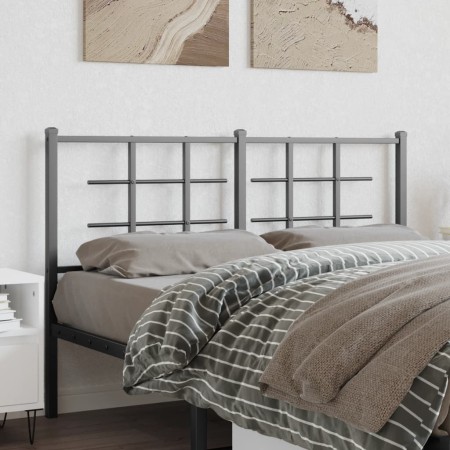 Cabecero de metal negro 135 cm de , Cabeceros y pies de cama - Ref: Foro24-355593, Precio: 36,75 €, Descuento: %