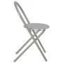 Juego de comedor plegable con estante 3 pzas MDF y acero gris de vidaXL, muebles para cocinas y comedores - Ref: Foro24-28440...