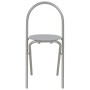 Juego de comedor plegable con estante 3 pzas MDF y acero gris de vidaXL, muebles para cocinas y comedores - Ref: Foro24-28440...