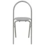 Juego de comedor plegable con estante 3 pzas MDF y acero gris de vidaXL, muebles para cocinas y comedores - Ref: Foro24-28440...