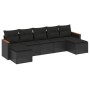 Set de comedor de jardín 7 pzas y cojines ratán sintético negro de , Conjuntos de jardín - Ref: Foro24-3226230, Precio: 387,3...