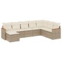 Juego de sofás de jardín con cojines beige 8 pzas ratán PE de , Conjuntos de jardín - Ref: Foro24-3226247, Precio: 492,54 €, ...