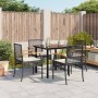 Set de muebles jardín 5 pzas con cojines ratán sintético negro en Conjuntos de jardín | Comprar online en Foru.es