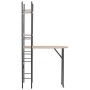 Conjunto de comedor plegable con estante 3 piezas MDF y acero de vidaXL, muebles para cocinas y comedores - Ref: Foro24-28440...