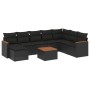 Set de sofás de jardín 8 piezas y cojines ratán sintético negro de , Conjuntos de jardín - Ref: Foro24-3226251, Precio: 538,3...