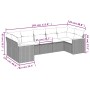 Set de comedor de jardín 7 pzas y cojines ratán sintético negro de , Conjuntos de jardín - Ref: Foro24-3226266, Precio: 411,5...