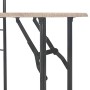Conjunto de comedor plegable con estante 3 piezas MDF y acero de vidaXL, muebles para cocinas y comedores - Ref: Foro24-28440...