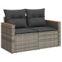 Set de sofás de jardín 7 piezas con cojines ratán PE gris de , Conjuntos de jardín - Ref: Foro24-3226270, Precio: 424,04 €, D...