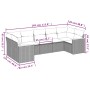Set de sofás de jardín 7 piezas con cojines ratán PE gris de , Conjuntos de jardín - Ref: Foro24-3226270, Precio: 424,04 €, D...