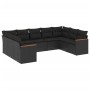 Set de sofás de jardín 8 piezas y cojines ratán sintético negro de , Conjuntos de jardín - Ref: Foro24-3226272, Precio: 565,2...