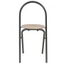 Conjunto de comedor plegable con estante 3 piezas MDF y acero de vidaXL, muebles para cocinas y comedores - Ref: Foro24-28440...