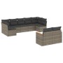 Set de muebles de jardín 9 pzas y cojines ratán sintético gris de , Conjuntos de jardín - Ref: Foro24-3226291, Precio: 521,09...